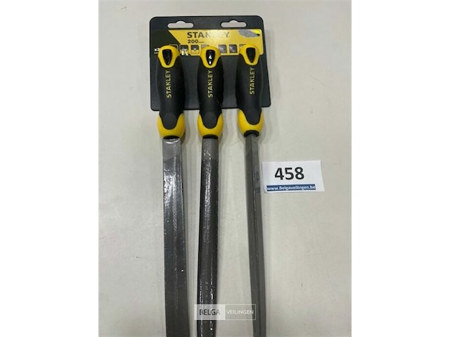 Stanley 3 delige vijlenset plat - halfrond en driekant 200mm - afbeelding 1 van  3