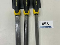 Stanley 3 delige vijlenset plat - halfrond en driekant 200mm - afbeelding 1 van  3