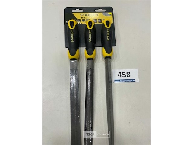 Stanley 3 delige vijlenset plat - halfrond en driekant 200mm - afbeelding 2 van  3