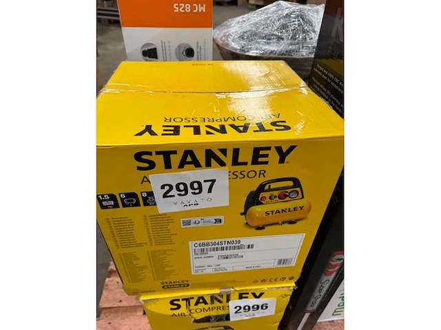 Stanley dn200/8/6 compressor drukregelaar collage en accessoires, geel - afbeelding 3 van  11