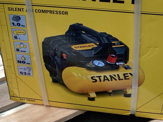 Stanley dst100/8/6 luchtcompressor silent 1pk, 8 bar - afbeelding 2 van  4