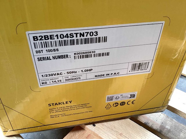 Stanley dst100/8/6 luchtcompressor silent 1pk, 8 bar - afbeelding 3 van  4