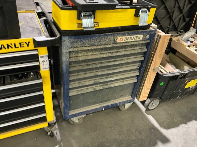 Stanley en berner gereedschapswagen (2x) - afbeelding 3 van  9