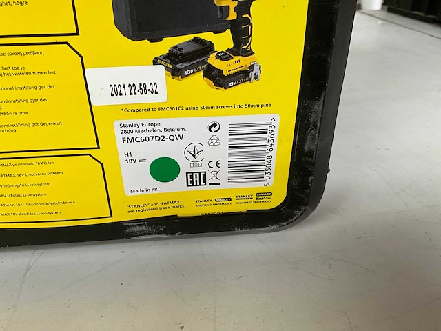 Stanley fatmax fmc607d2-qw accu schroefboormachine - afbeelding 3 van  4