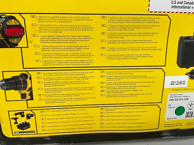 Stanley fatmax fmc607d2-qw accu schroefboormachine - afbeelding 5 van  6
