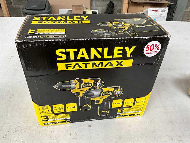 Stanley fatmax fmck060c2-qw kit boormachine en slagschroevendraaier 10,8v - afbeelding 5 van  7