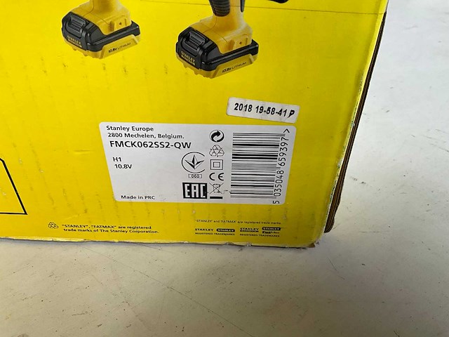 Stanley fatmax fmck062ss2-qw accuboormachine en slagschroevendraaier + 2 accu’s - afbeelding 4 van  6