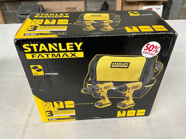 Stanley fatmax kit accuboormachine en slagschroevendraaier 10,8v - afbeelding 1 van  9