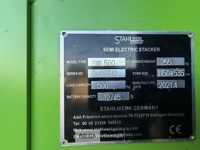 Stapelaar groen sthalwerk type swl500 - afbeelding 5 van  10