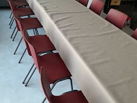 Stapelbare bordeaux kunststof stoelen (22x) - afbeelding 3 van  3