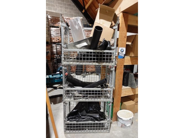 Stapelbare galva draadmanden + inhoud - afbeelding 1 van  10