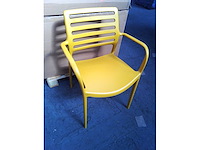 Stapelbare stoelen met armleuningen, glasvezelversterkt, laadvermogen tot 250 kg - geel (x6) - afbeelding 4 van  7