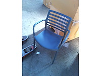 Stapelbare stoelen met armleuningen, glasvezelversterkt, laadvermogen tot 250 kg - grijs (x6) - afbeelding 2 van  2