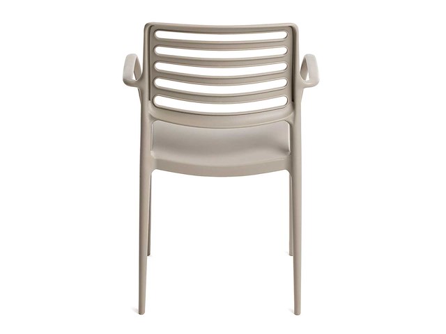 Stapelbare stoelen met armleuningen, versterkt met glasvezel, laadvermogen tot 250 kg - cappuccino (x6) - afbeelding 5 van  7