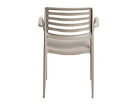 Stapelbare stoelen met armleuningen, versterkt met glasvezel, laadvermogen tot 250 kg - cappuccino (x6) - afbeelding 3 van  4