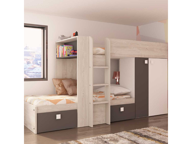 Stapelbed beau 90x190 cm - grenen/bruin - afbeelding 1 van  7