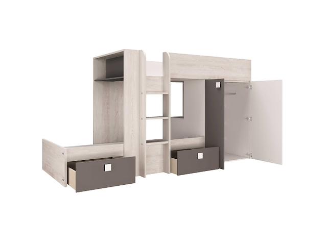 Stapelbed beau 90x190 cm - grenen/bruin - afbeelding 3 van  7