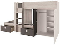 Stapelbed beau 90x190 cm - grenen/bruin - afbeelding 6 van  7