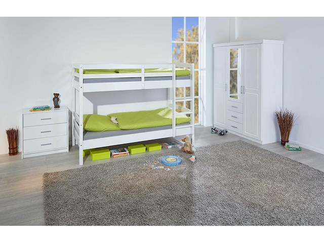 Stapelbed david 90x200 - white wash - afbeelding 2 van  6