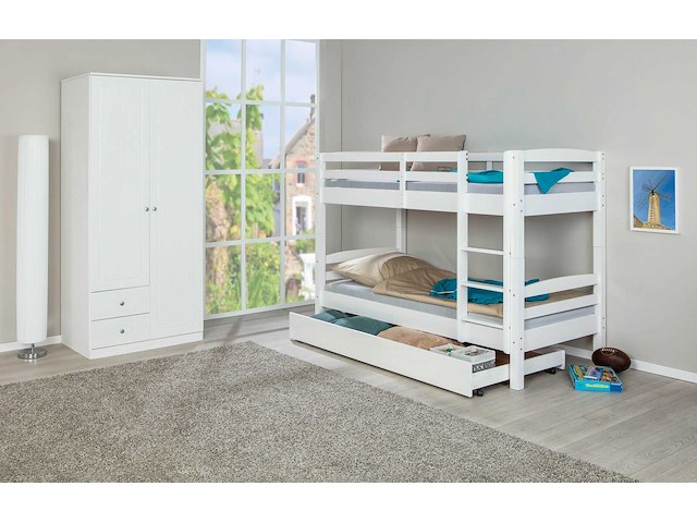 Stapelbed david 90x200 - white wash - afbeelding 6 van  6