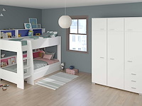 Stapelbed leo incl. matrasbodems - wit/blauw/roze - afbeelding 7 van  7