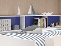 Stapelbed leo incl. matrasbodems - wit/blauw/roze - afbeelding 5 van  7