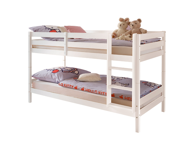 Stapelbed maren 90x200 - met lattenbodems - wit - afbeelding 6 van  6