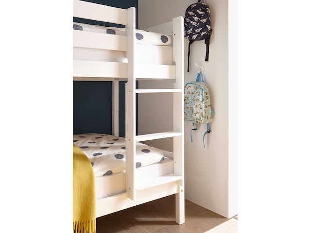 Stapelbed maren 90x200 - met lattenbodems - wit - afbeelding 3 van  6