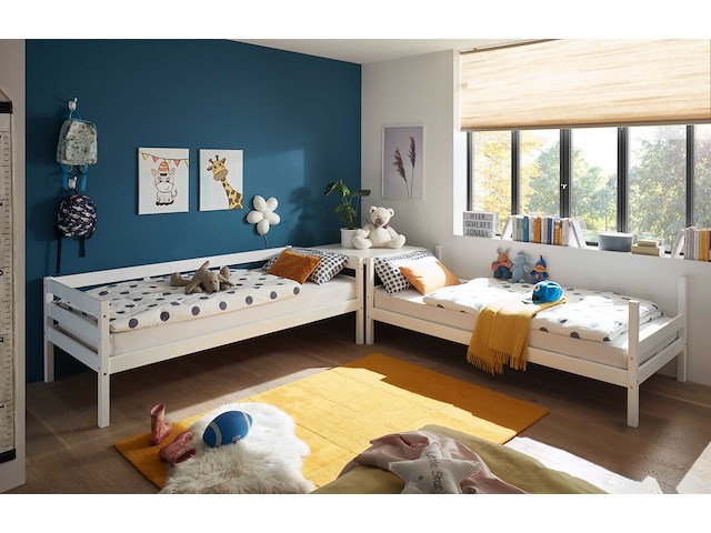 Stapelbed maren 90x200 - met lattenbodems - wit - afbeelding 4 van  6