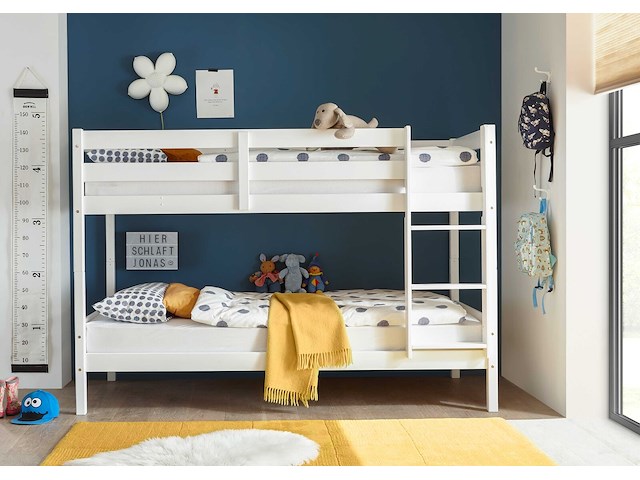 Stapelbed maren 90x200 - met lattenbodems - wit - afbeelding 5 van  6