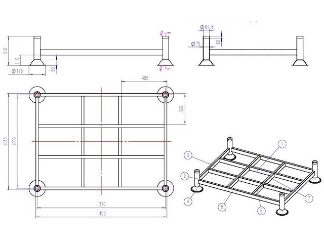 Stapeljuk 1400x1030mm 1500kg (34x) - afbeelding 2 van  14
