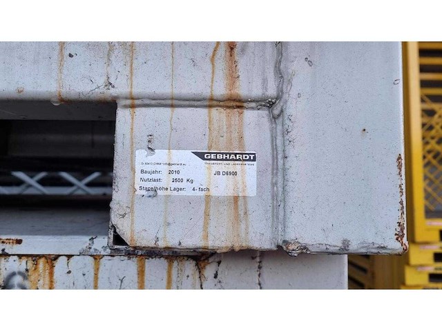 Stapeljuk stapelkrat intainer - 2620x1400x1757mm - stapelbaar 1+3 - 2500kg - grijs (2x) - afbeelding 3 van  3