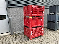 Stapelkrat kunststof palletbox hooibox slowfeeder 120x96x78cm (x3) - afbeelding 1 van  2