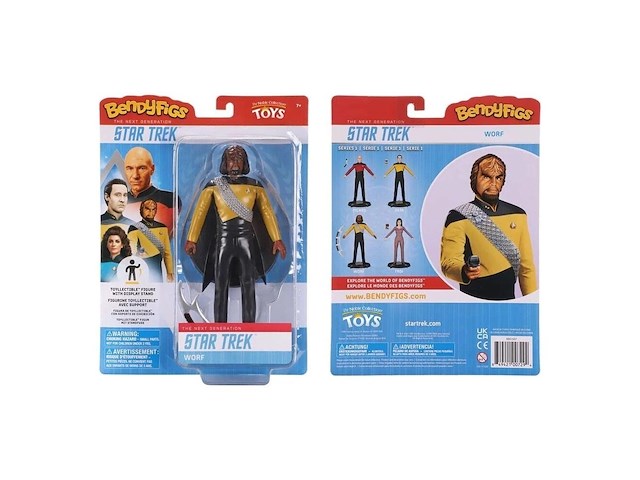 Star trek - the next generation bendyfigs - buigbare figuur lt. worf 19 cm - afbeelding 1 van  3