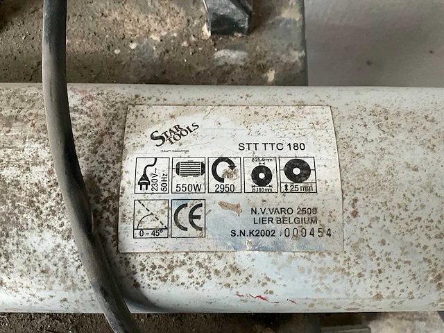 Startools stt ttc 180 tegelzaagmachine - afbeelding 2 van  4