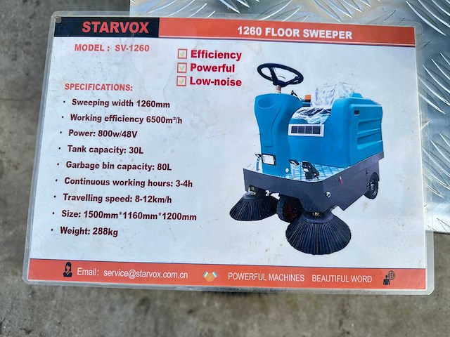 Starvox - 2025 - sv-1260 - straatveegmachine - afbeelding 16 van  23
