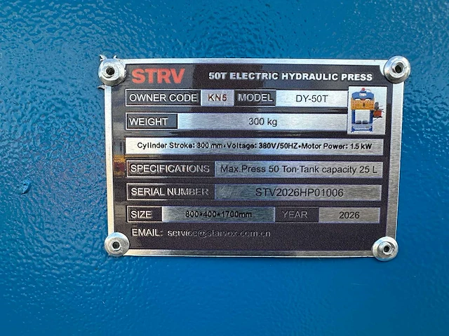 Starvox - 2026 - dy-50t - werkplaats pers - afbeelding 8 van  16