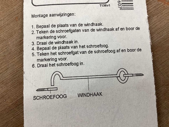 Starx windhaak 250 mm met oog (82x) - afbeelding 5 van  5