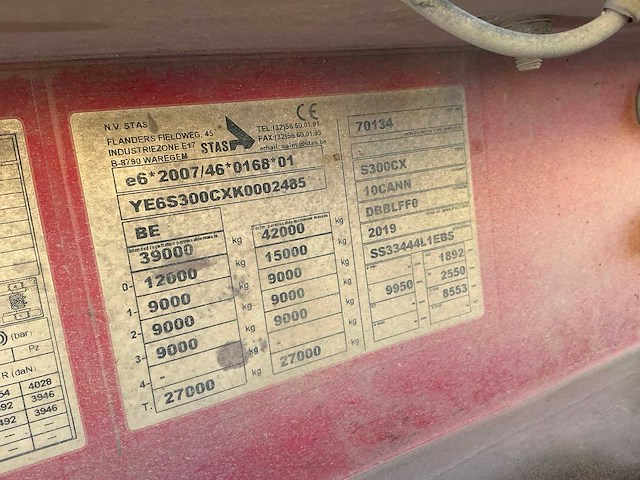 Stas s300cx kipper oplegger - afbeelding 2 van  2