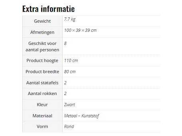 Statafel (2x) - afbeelding 5 van  6