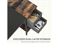 Stationair computerbureau met plank, stationair computerbord met 3 opbergplanken - afbeelding 5 van  8