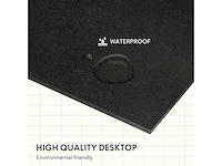 Stationair computerbureau met plank, stationair computerbord met 3 opbergplanken - afbeelding 7 van  8