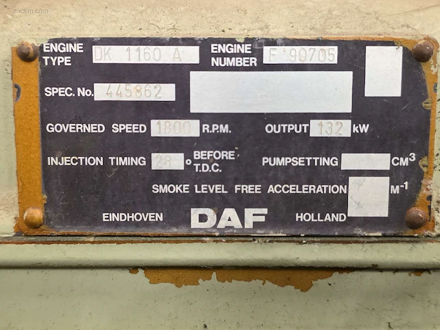 Stationaire dieselmotor daf - afbeelding 4 van  5