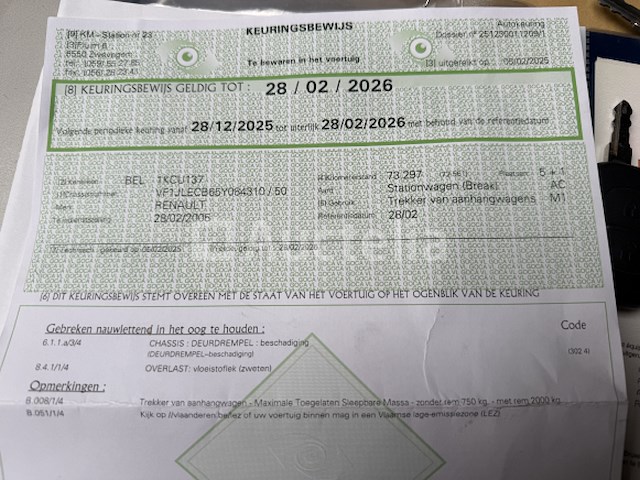 Stationwagen (break), renault trafic combi 1,9 dci 100 (2005 / vf1 jle cb6 57 084 310) - afbeelding 19 van  34