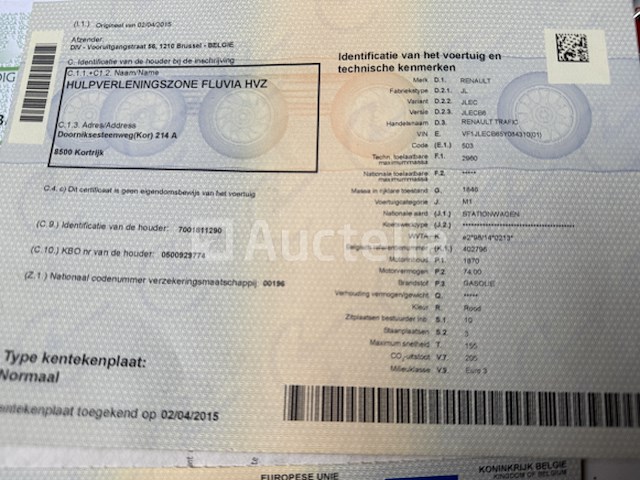 Stationwagen (break), renault trafic combi 1,9 dci 100 (2005 / vf1 jle cb6 57 084 310) - afbeelding 20 van  34