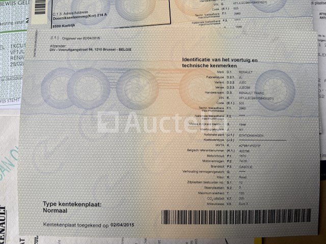 Stationwagen (break), renault trafic combi 1,9 dci 100 (2005 / vf1 jle cb6 57 084 310) - afbeelding 21 van  34