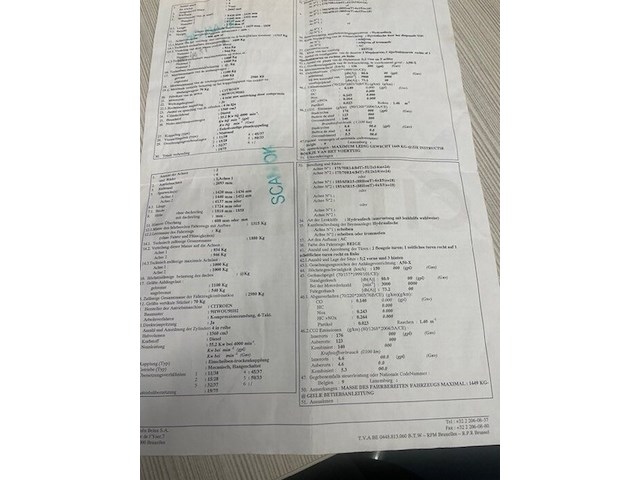 Stationwagen citroen berlingo, type g*9hw*, variant gj9hw, versie gj9hwc, ch.nr. vf7gj9hwc8j056274, bouwjaar 21-04-2008 (sleutel, inschrijvingsbewijs en gelijkvormigheidsattest) start niet - afbeelding 18 van  26