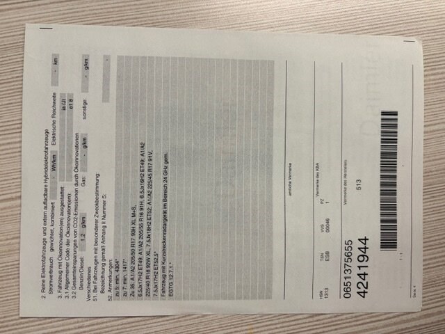 Stationwagen mercedes benz a 180d, type: 245g, variant: 1212p2, versie: mzaz1502, chassisnummer: wdd1760121j539511, bouwjaar: 18/10/2016, met inschrijvingsbewijs deel i, gelijkvormigheidsattest en 2 sleutels. - afbeelding 22 van  36