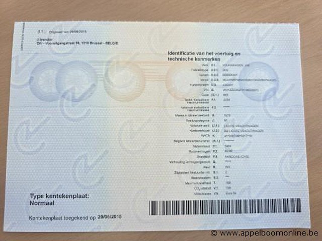 Stationwagen volkswagen caddy, cng, datum 1ste inschrijving 2/1/2015, chassisnummer wv1zzz2kzfx149223, 40003 km, euro 5b - afbeelding 3 van  15