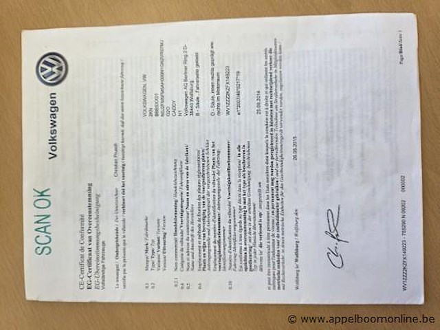 Stationwagen volkswagen caddy, cng, datum 1ste inschrijving 2/1/2015, chassisnummer wv1zzz2kzfx149223, 40003 km, euro 5b - afbeelding 4 van  15